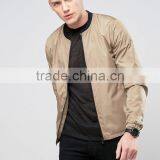 2017 Wholesale High Quality New Design Durable Baseball Collar 100% Polyester Lead Grey Casual Men Fashion Bomber Jacket thumbnail-1