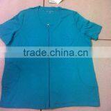 LADIES TOP 1X1 RIB WITH FRONT ZIPPER (Garment Stock Lots / Apparel Stock / Stocklots / Garment Apparel From India) thumbnail-3