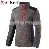 Apparel Manufacturer Wholesale Melange Fleece Zipper-up Men's Jacket in New Modle thumbnail-1