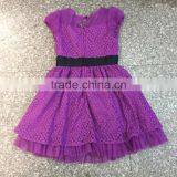 Girls' Stocklots Latest Designs Purple Fancy Party Dress thumbnail-6