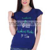 HAODUOYI Summer Woman Fashion O-neck T-shirts Street Style T-shirts Letter Print T-shirts for Wholesale thumbnail-4