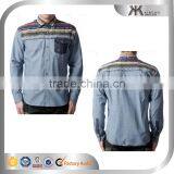 Fashion Neck Design Chambray Man Shirt/mens Shirt With Long Sleeve thumbnail-2