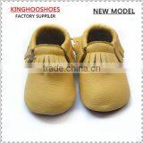 Sell Best Handmade 7 Colors Rubber Sole Baby Moccasins Made in China Baby Shoes thumbnail-1
