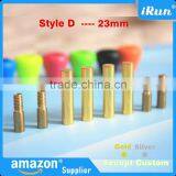 (MOQ:100pcs) Cylinder DIY Metal Shoe Laces Aglets Shoelaces Tips For Replacement Air Yeezy - 23mm Round Tips - Accept Custom Tip thumbnail-1