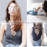 Cotton Lace Up & Reversible Tank Top thumbnail-1