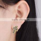 China Latest Design Of Pearl 925 Sterling Silver Hiphop Earrings Jewelry For Unisex Wholesale thumbnail-6