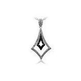 Custom CZ Stones Micro Pave Silver Jewelry , 925 Silver Pendant For Women 2.0g IP1131