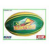 Machine Stitched Customized Size 5 Rugby Balls in PVC Synthetic Leather