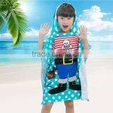 Microfiber Printed Kids Hooded Beach Towels thumbnail-4