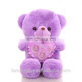 New Style 35cm Beautiful Purple Color Plush Teddy Bear Toy thumbnail-3