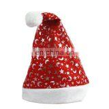 Non-woven Funny Santa Hat Printed Star and Moon Christmas Hats Happy Christmas Day Santa Hat thumbnail-1