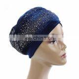 Sky Star Ironed Tthe Velvet Hood Muslim Long Tail Cap Wrap Head Scarf Hat thumbnail-2