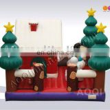 AOQI holiday inflatable amusement park beautifule Christmas house for sale made in China