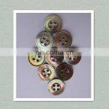 30mm Fashion Embossed Crest Gold Metal Button With Pearls thumbnail-4
