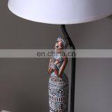 America Modern Customised Indoor Decoration Beautiful Woman Statue Resin Base Antique Table Lamps With Switch thumbnail-4