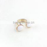 Hot New Round Genstone Ring Gold Plated Alloy Ring for Girls thumbnail-4