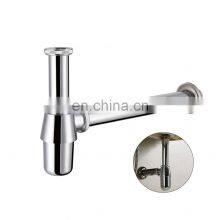 Brass Sliver Bathroom Sink Bottle Trap Drain Kit