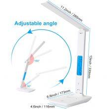 5W/10W LED Table Lamp For Study Reading Touch Switch Desk Lamps With Calendar Temperature Alarm Clock Rechargeable Reading Light thumbnail-5