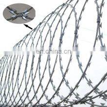 Low Price Electro Galvanized Flat Wrap Razor Barbed Wire Fencing thumbnail-2
