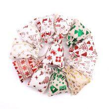 Christmas Gift Bundle Pocket Cotton Drawstring Candy Packaging Bag Halloween Gift Bag Christmas Decoration Bag thumbnail-3