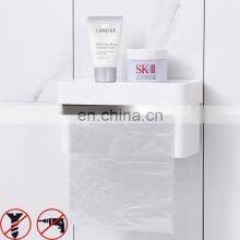 2019 New Design Plastic Wall Mounted Garbage Bag Storage Box No Drilling Garbage Bag Storage Box thumbnail-2