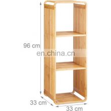 High Quality Multifunctional 3-tier Premium Storage Organizer Bamboo Bathroom Shelf