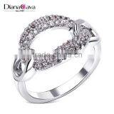 Top Quality Dongguan Factory White Gold Plated CZ Simple Fashion Jewelry Nice Ring thumbnail-2