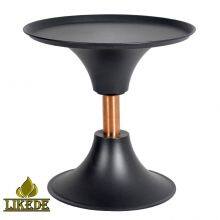 Modern Metal Black Cast Iron and Aluminium Alloy Coffee Tea Table Featuring Steel Legs