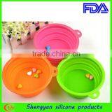 Collapsible Travel Portable Silicone Feeding Bowl For Pets thumbnail-3