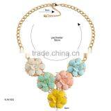 Bohemian Style Women's Resin Flower Choker Bib Statement Necklace Collar Chain Pendant thumbnail-4