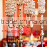 Wedding Crystal Candelabra/Wedding Crystal Ball Candelabra/Wedding Centrepiece/Wedding Crystal Hurricane Candelabra thumbnail-1
