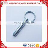 Cable Tie China Manufacturer M8 Zinc Plated Locking Pin, Hitch Pin ,roldign-up Pin ,clip Single Winded thumbnail-1