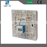 RJ45 RJ11 Wall Plate Network 2 Ports 86*86mm Flat Shuttered FacePlate With "data" "phone" Mark thumbnail-5