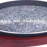 SANCONG Natural Granite Round Backing Stone Dish