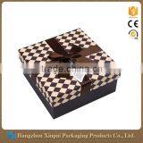 Custom Made Decorative Cardboard Gift Packaging Box With Ribbon