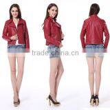 Women's PU Coats Cool Fashion PU Jackets Red Coats 2015 thumbnail-4