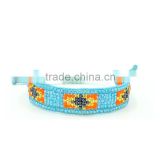1.Handmade knitted measle cuff bangle bohemian style colorful custom beads bracelets