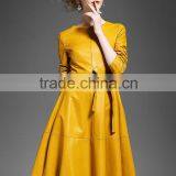 Women Leather Dress , Fancy Leather Dress , Ladies Black Leather Dress , Girls Brown Leather Dress thumbnail-3