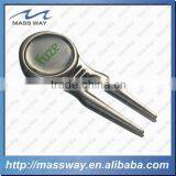 Custom 3D Zinc Alloy Metal Antique Brass Gold Golf Divot Fixer Tool thumbnail-3