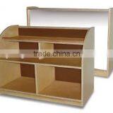 School Wooden Storage Cabinet Furniture (Storage Unit W/Mirror Board)
