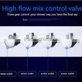 Contemporary High Pressure 4 Handle 3 Way In Wall Bath Shower Faucet Hot Cold Mixing Water Control Valve thumbnail-1
