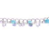 Lovely Tibetan Sliver Plated Turquoise Bead With Elepant Dangle Pendant Charm Bracelet & Bangle thumbnail-3