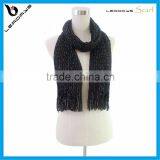 Black Color on Sale Factory Supply Hand Knitted Scarf thumbnail-1