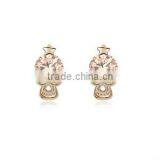 03-8466 Korea Sweet Style Zircon Ball Diamond Clever Bow Earring Skull Earrings