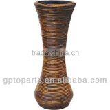 Chinese Handcraft Wicker Floor Vase New Rattan Big Tall Decorative Flower Vase Wholesale thumbnail-5