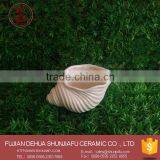 2016 New Design Minimalist Seashell Shaped White Ceramic Small Flower Pots,Succulent Plants Pots thumbnail-1