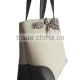 Beautiful 600D Polyester Leather Tote Style Handbag for Ladies thumbnail-3