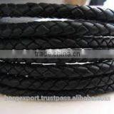 7mm Braided Leather Cords From BORG EXPORT / Genuine Leather /Braided Leather Cord 7 mm thumbnail-2