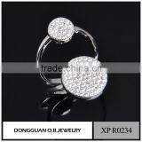 Popular 925 Sterling Silver Ring Wedding Adjustable Ring Plated White Gold thumbnail-5