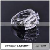 Brass Material Jewelry Ring Clear Zircon Stone Finger Ring Holder thumbnail-3